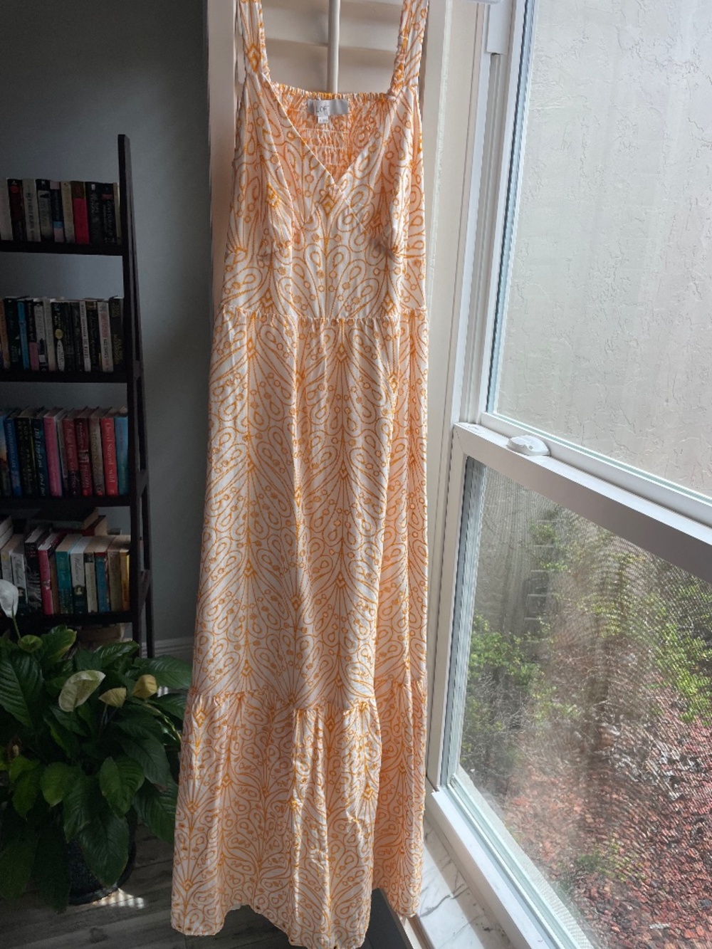Loft Orange maxi sundress size 4